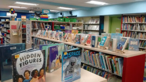 book display at the children's library